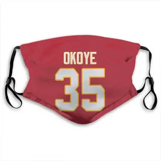 Christian Okoye Kansas City Chiefs Washabl & Reusable Face Mask - Red