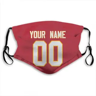 Custom Kansas City Chiefs Washabl & Reusable Face Mask - Red