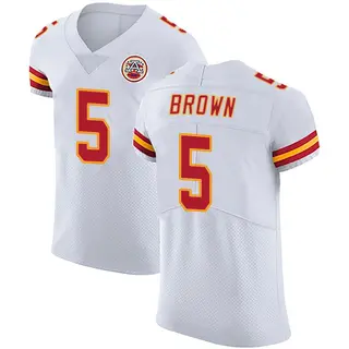 Elite Men's Hollywood Brown Kansas City Chiefs Nike Vapor Untouchable Jersey - White