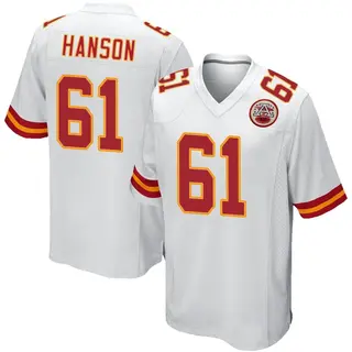 Game Men's C.J. Hanson Kansas City Chiefs Nike Jersey - White