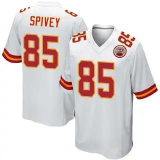 Game Men's Geor'Quarius Spivey Kansas City Chiefs Nike Jersey - White