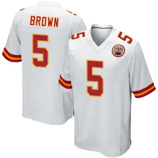 Game Men's Hollywood Brown Kansas City Chiefs Nike Jersey - White