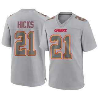 Game Men's Jaden Hicks Kansas City Chiefs Nike Atmosphere Fashion Jersey - Gray