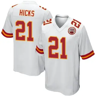 Game Men's Jaden Hicks Kansas City Chiefs Nike Jersey - White