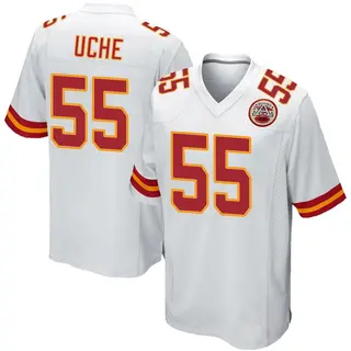 Game Men's Joshua Uche Kansas City Chiefs Nike Jersey - White