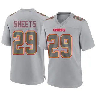 Game Men's Kyle Sheets Kansas City Chiefs Nike Atmosphere Fashion Jersey - Gray