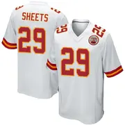 Game Men's Kyle Sheets Kansas City Chiefs Nike Jersey - White