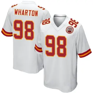 Game Men's Tershawn Wharton Kansas City Chiefs Jersey - White