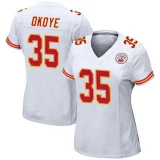 Game Women's Christian Okoye Kansas City Chiefs Nike Jersey - White