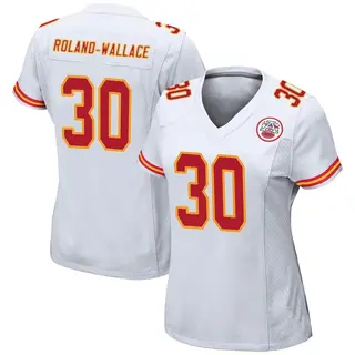 Game Women's Christian Roland-Wallace Kansas City Chiefs Nike Jersey - White