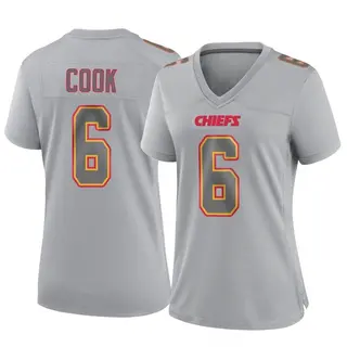 Game Women's Kenny Cook Kansas City Chiefs Nike Atmosphere Fashion Jersey - Gray