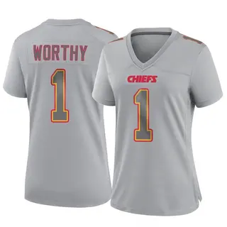 Game Women's Xavier Worthy Kansas City Chiefs Nike Atmosphere Fashion Jersey - Gray