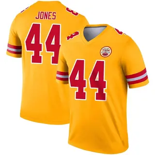 Legend Men's Cam Jones Kansas City Chiefs Nike Inverted Jersey - Gold