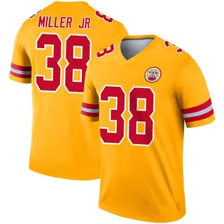 Legend Men's D.J. Miller Jr. Kansas City Chiefs Nike Inverted Jersey - Gold