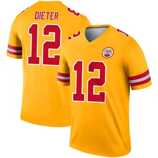 Legend Men's Gehrig Dieter Kansas City Chiefs Nike Inverted Jersey - Gold