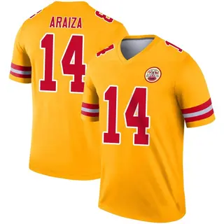 Legend Men's Matt Araiza Kansas City Chiefs Nike Inverted Jersey - Gold