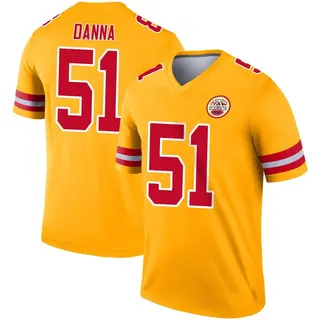 Legend Men's Mike Danna Kansas City Chiefs Nike Inverted Jersey - Gold