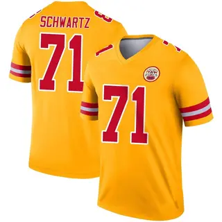 Legend Men's Mitchell Schwartz Kansas City Chiefs Nike Inverted Jersey - Gold