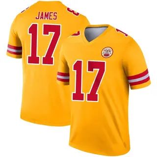 Legend Men's Richie James Kansas City Chiefs Nike Inverted Jersey - Gold