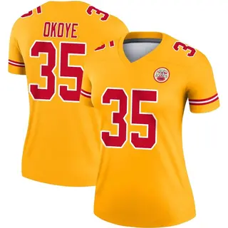 Legend Women's Christian Okoye Kansas City Chiefs Nike Inverted Jersey - Gold