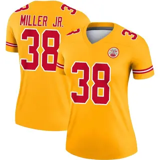 Legend Women's D.J. Miller Jr. Kansas City Chiefs Nike Inverted Jersey - Gold