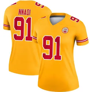 Legend Women's Derrick Nnadi Kansas City Chiefs Nike Inverted Jersey - Gold