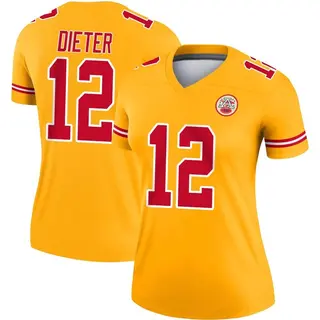 Legend Women's Gehrig Dieter Kansas City Chiefs Nike Inverted Jersey - Gold