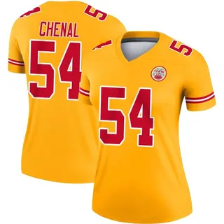 Legend Women's Leo Chenal Kansas City Chiefs Nike Inverted Jersey - Gold