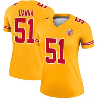 Legend Women's Mike Danna Kansas City Chiefs Nike Inverted Jersey - Gold