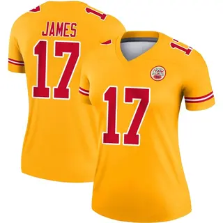 Legend Women's Richie James Kansas City Chiefs Nike Inverted Jersey - Gold