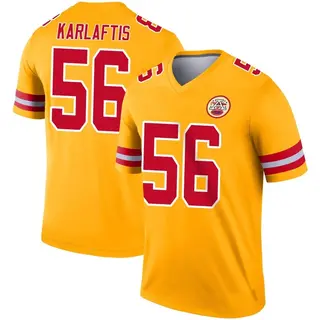 Legend Youth George Karlaftis Kansas City Chiefs Nike Inverted Jersey - Gold