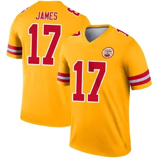 Legend Youth Richie James Kansas City Chiefs Nike Inverted Jersey - Gold