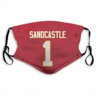 Leon Sandcastle Kansas City Chiefs Washabl & Reusable Face Mask - Red