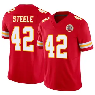 Limited Men's Carson Steele Kansas City Chiefs Nike Vapor F.U.S.E. Jersey - Red