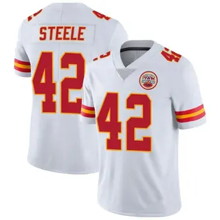 Limited Men's Carson Steele Kansas City Chiefs Nike Vapor Untouchable Jersey - White