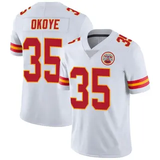 Limited Men's Christian Okoye Kansas City Chiefs Nike Vapor Untouchable Jersey - White