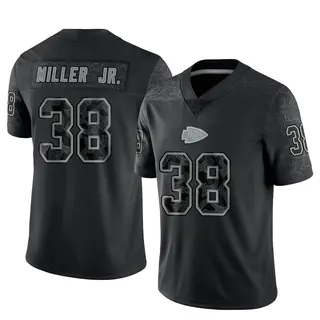 Limited Men's D.J. Miller Jr. Kansas City Chiefs Nike Reflective Jersey - Black