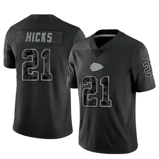 Limited Men's Jaden Hicks Kansas City Chiefs Nike Reflective Jersey - Black