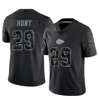 Limited Men's Kareem Hunt Kansas City Chiefs Nike Reflective Jersey - Black