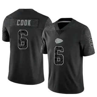 Limited Men's Kenny Cook Kansas City Chiefs Nike Reflective Jersey - Black