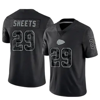 Limited Men's Kyle Sheets Kansas City Chiefs Nike Reflective Jersey - Black