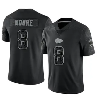 Limited Men's Matt Moore Kansas City Chiefs Nike Reflective Jersey - Black