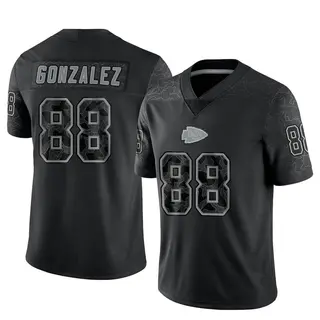 Limited Men's Tony Gonzalez Kansas City Chiefs Nike Reflective Jersey - Black