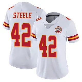 Limited Women's Carson Steele Kansas City Chiefs Nike Vapor Untouchable Jersey - White