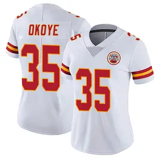 Limited Women's Christian Okoye Kansas City Chiefs Nike Vapor Untouchable Jersey - White