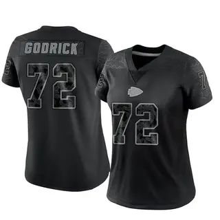 Limited Women's Chukwuebuka Godrick Kansas City Chiefs Nike Reflective Jersey - Black