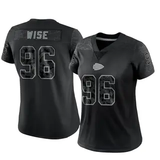 Limited Women's Daniel Wise Kansas City Chiefs Nike Reflective Jersey - Black