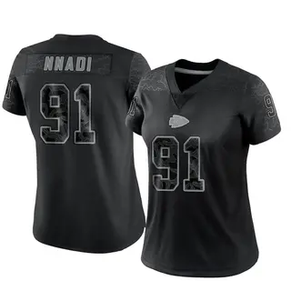 Limited Women's Derrick Nnadi Kansas City Chiefs Nike Reflective Jersey - Black