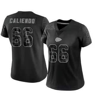 Limited Women's Mike Caliendo Kansas City Chiefs Nike Reflective Jersey - Black