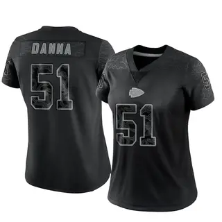 Limited Women's Mike Danna Kansas City Chiefs Nike Reflective Jersey - Black